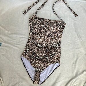 Cheetah one piece swimsuit